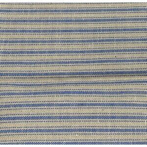 Striped Blue & Beige Cotton Fabric 1/2 yard x 44" Quilting